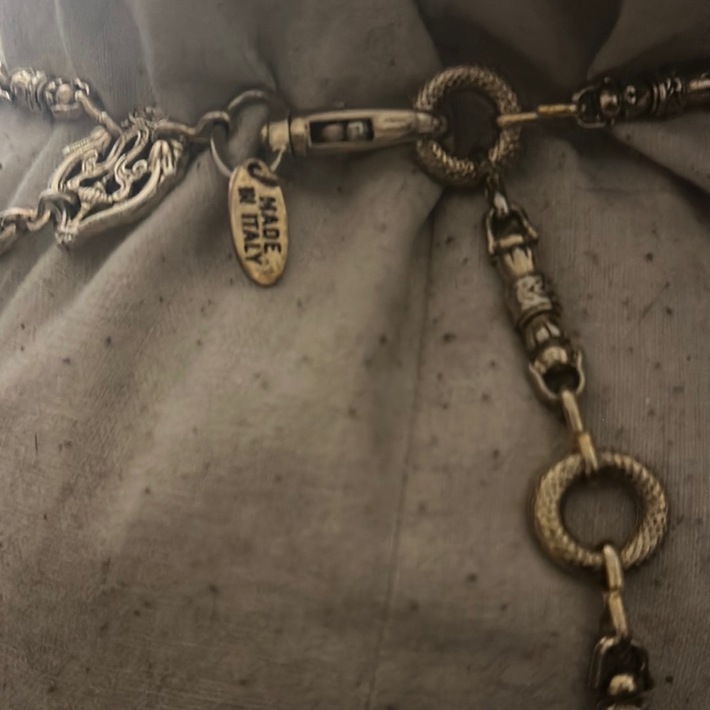 The Limited  Vintage Gold Chain Belt with Heart Detail